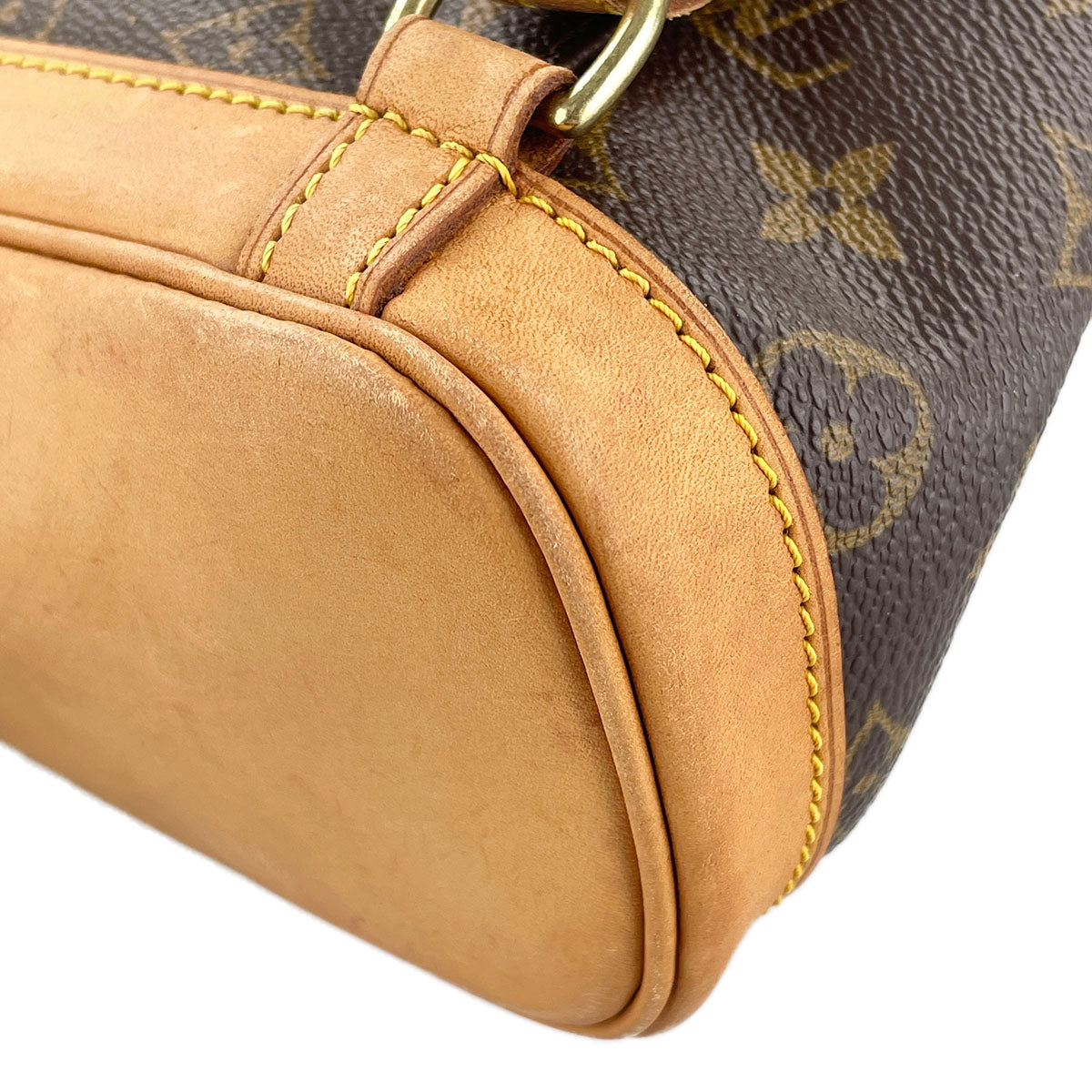 Louis Vuitton Monogram Montsouris PM Coated Canvas Brown Backpack Bag 4873