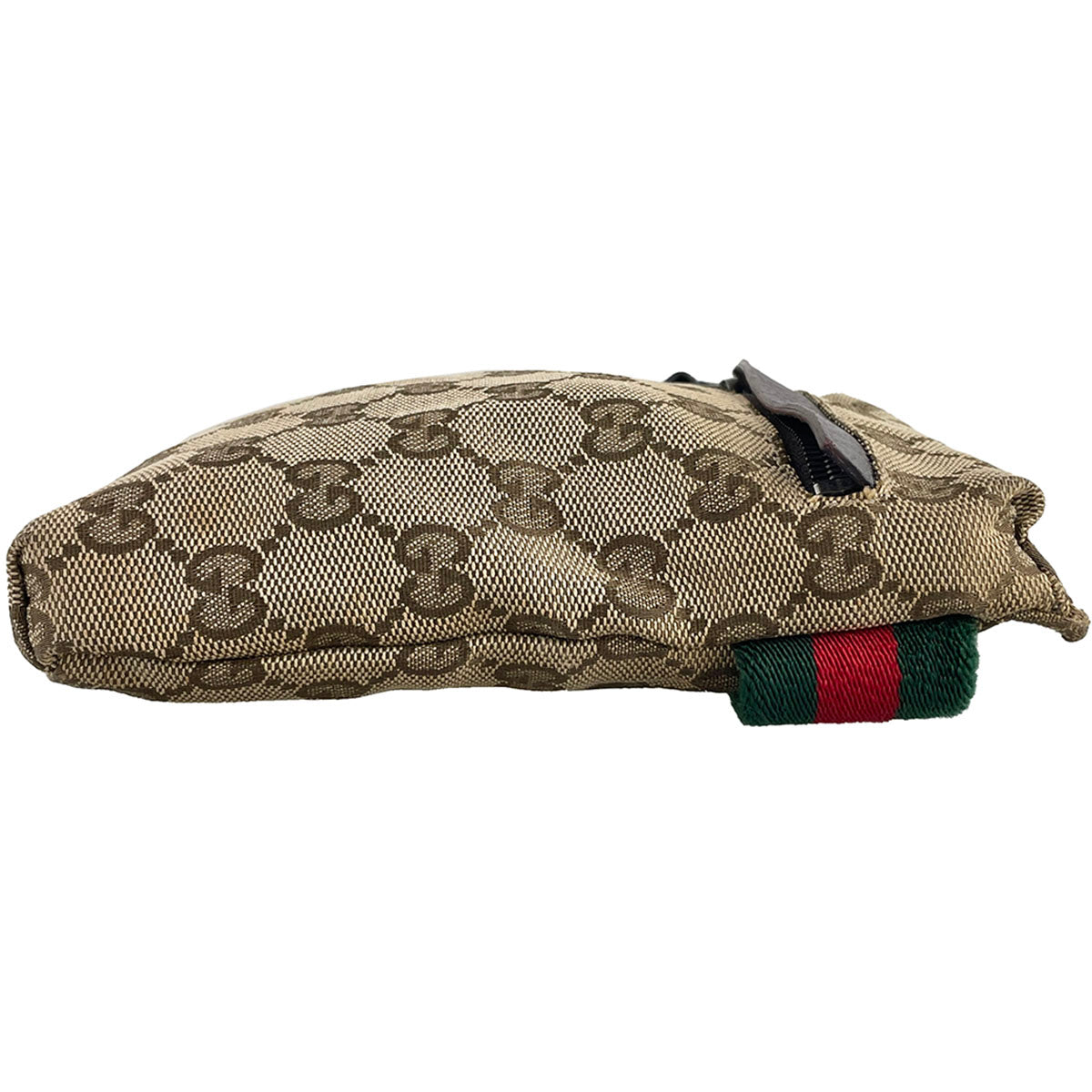 GUCCI GG Canvas Sherry Line Canvas Fabric Beige Brown Waist bag 4923