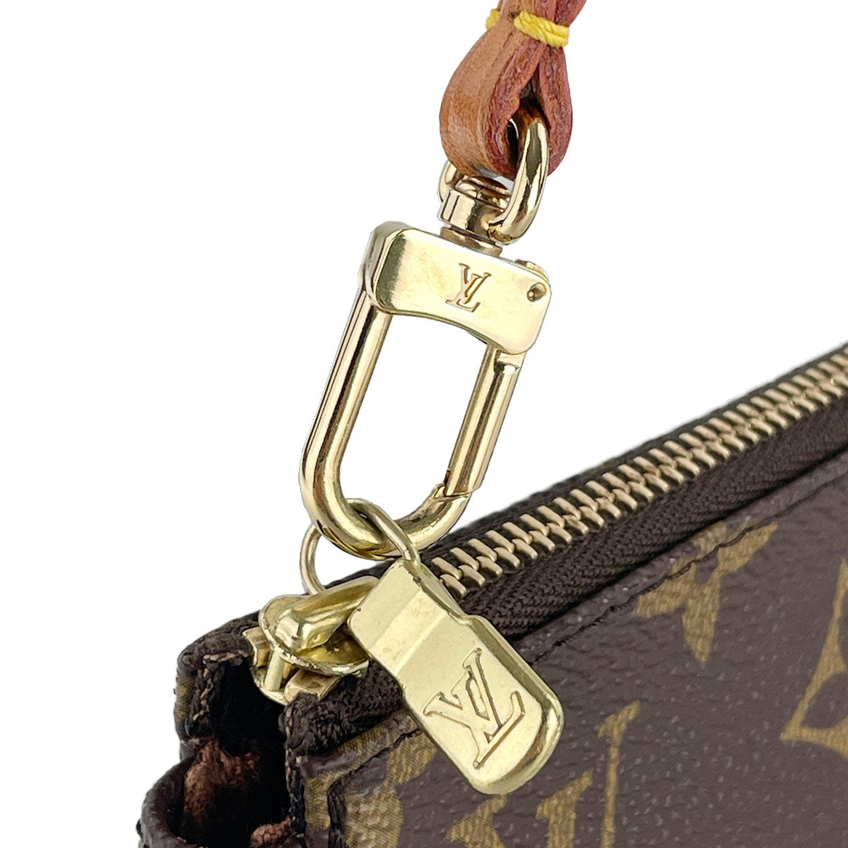 Louis Vuitton Monogram Pochette Accessoires Coated Canvas Brown Handbag 4922