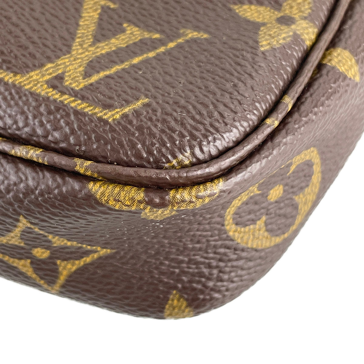 Louis Vuitton Monogram Pochette Accessoires Coated Canvas Brown Handbag 4844