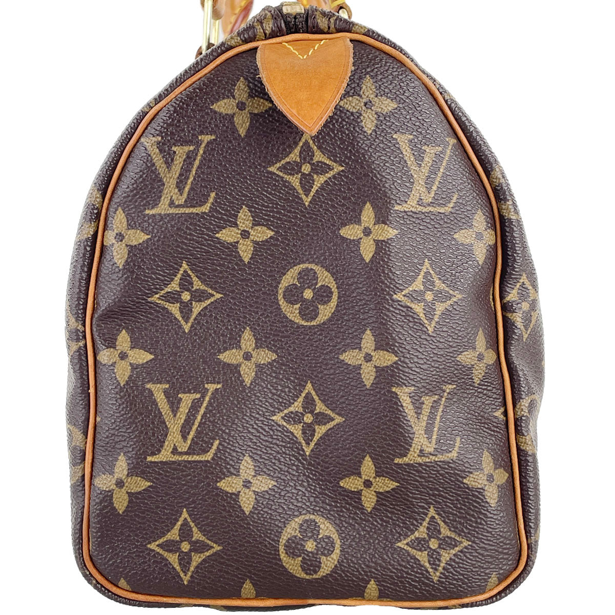 Louis Vuitton Monogram Speedy 25 Coated Canvas Fabric Brown Handbag 4941