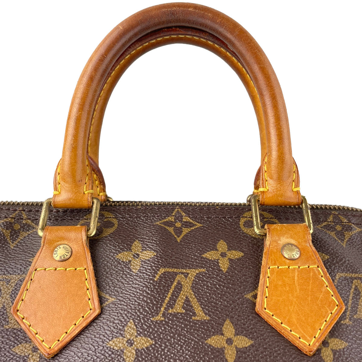 Louis Vuitton Monogram Speedy 25 Coated Canvas Fabric Brown Handbag 4827