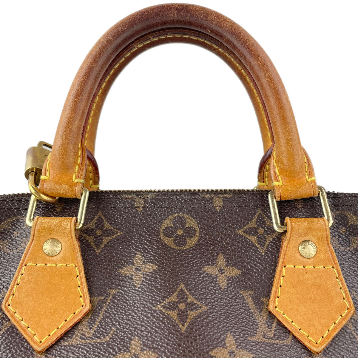Louis Vuitton Monogram Speedy 30 Leather Fabric Brown Handbag 4759