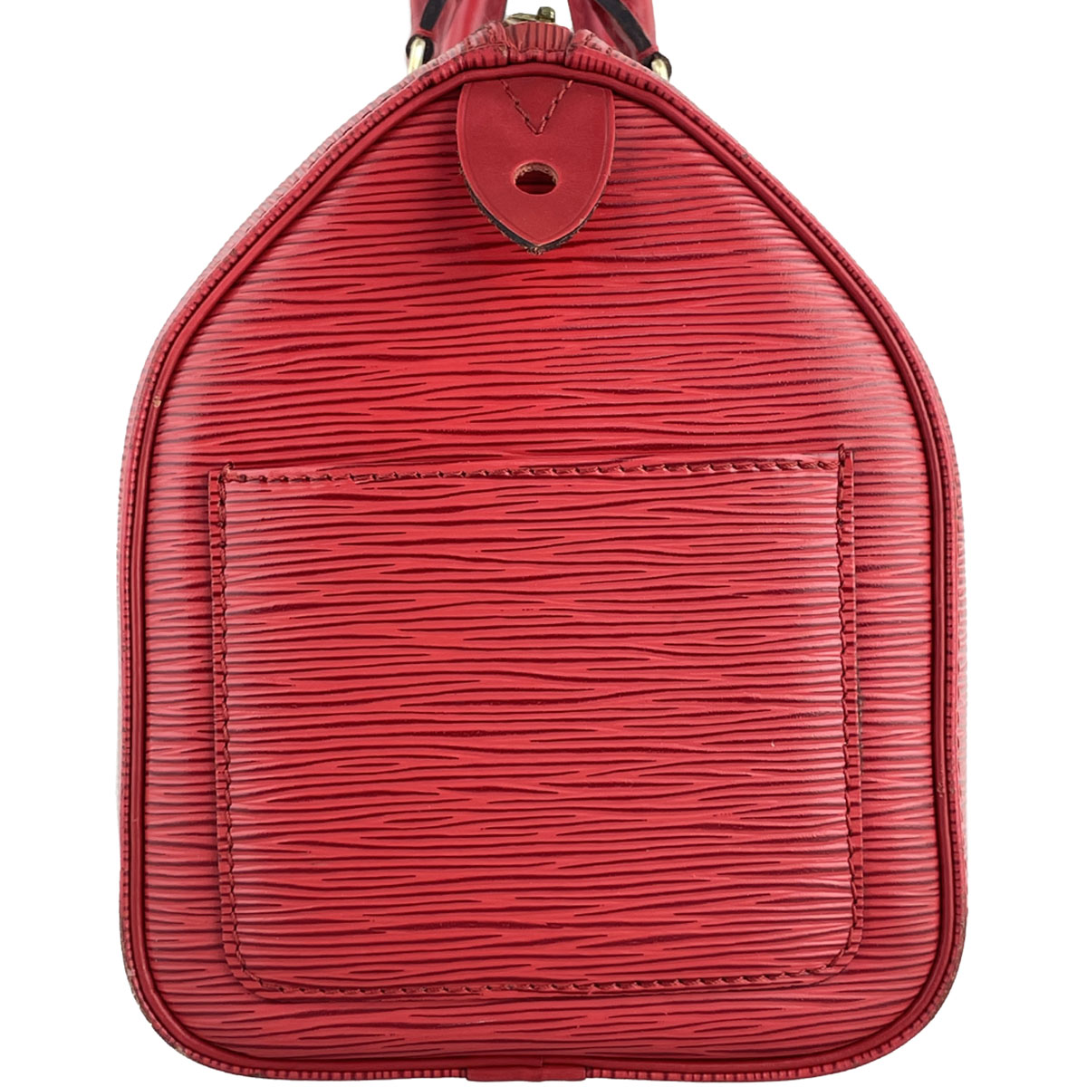 Louis Vuitton Epi Speedy 25 Leather Suede Red Handbag 4919