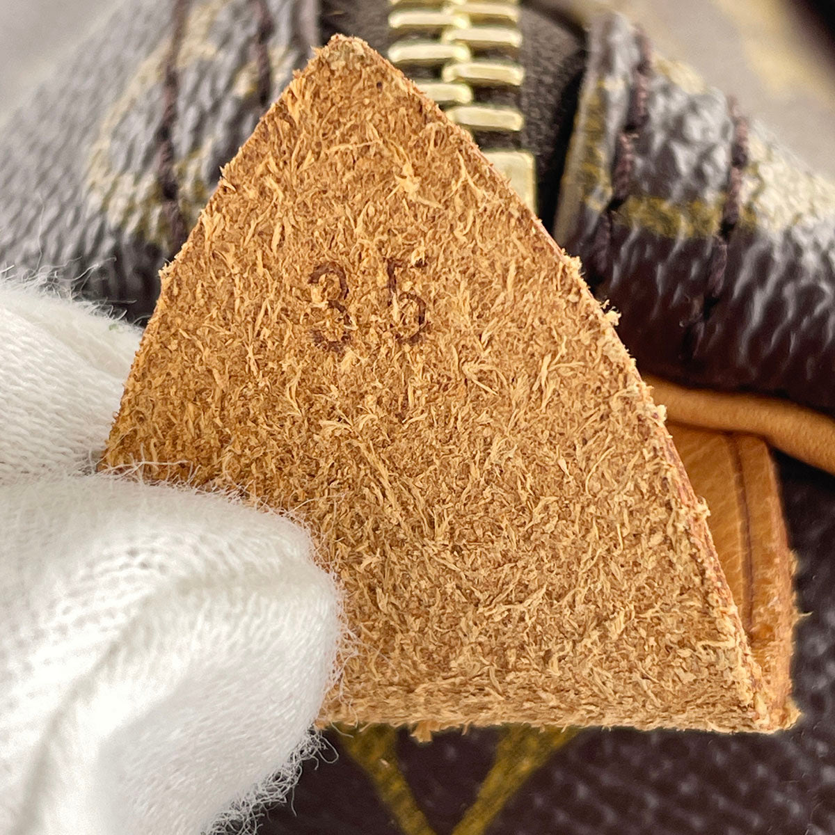 Louis Vuitton Monogram Speedy 35 Coated Canvas Fabric Brown Handbag 4849