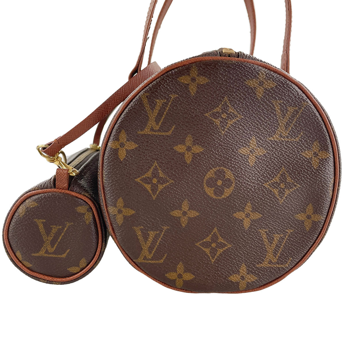 Louis Vuitton Monogram Papillon 30 Coated Canvas Leather Brown Handbag 4906