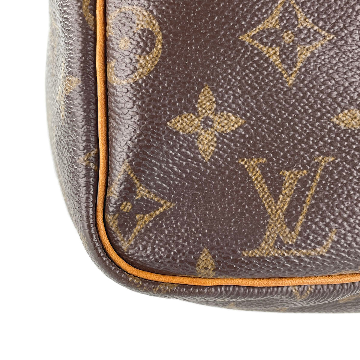 Louis Vuitton Monogram Speedy 30 Coated Canvas Fabric Brown Handbag 4935