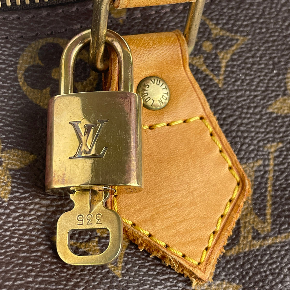 Louis Vuitton Monogram Speedy 30 Coated Canvas Fabric Brown Handbag 4924