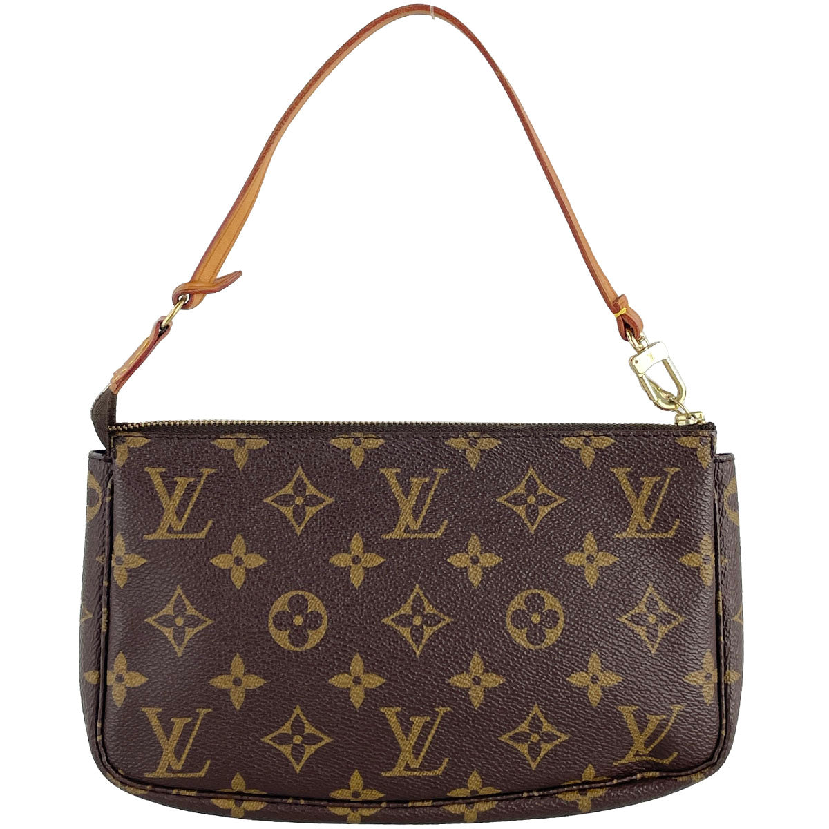 Louis Vuitton Monogram Pochette Accessoires Coated Canvas Brown Handbag 4922