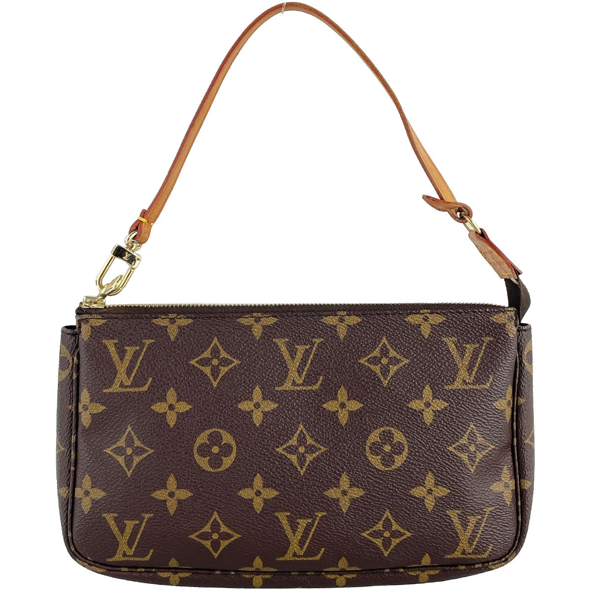 Louis Vuitton Monogram Pochette Accessoires Coated Canvas Brown Handbag 4922