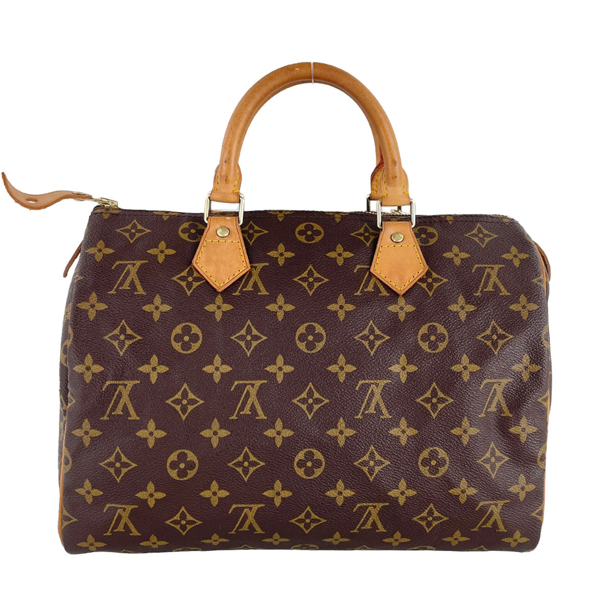 Louis Vuitton Monogram Speedy 30 Coated Canvas Fabric Brown Handbag 4931