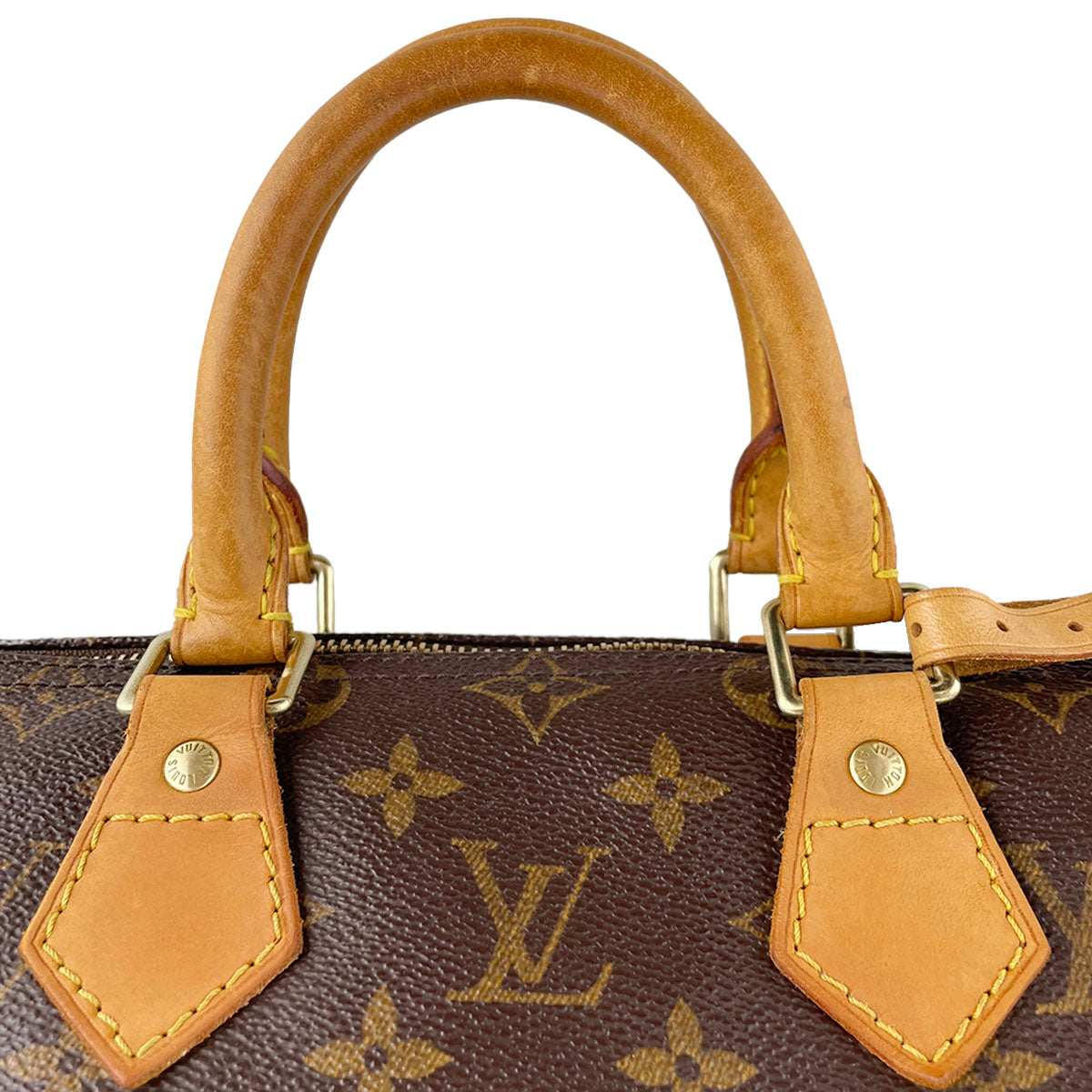 Louis Vuitton Monogram Speedy 25 Coated Canvas Fabric Brown Handbag 4892