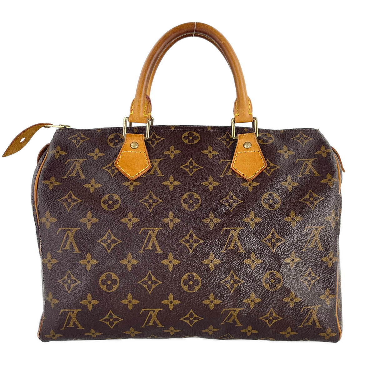 Louis Vuitton Monogram Speedy 30 Coated Canvas Fabric Brown Handbag 4924