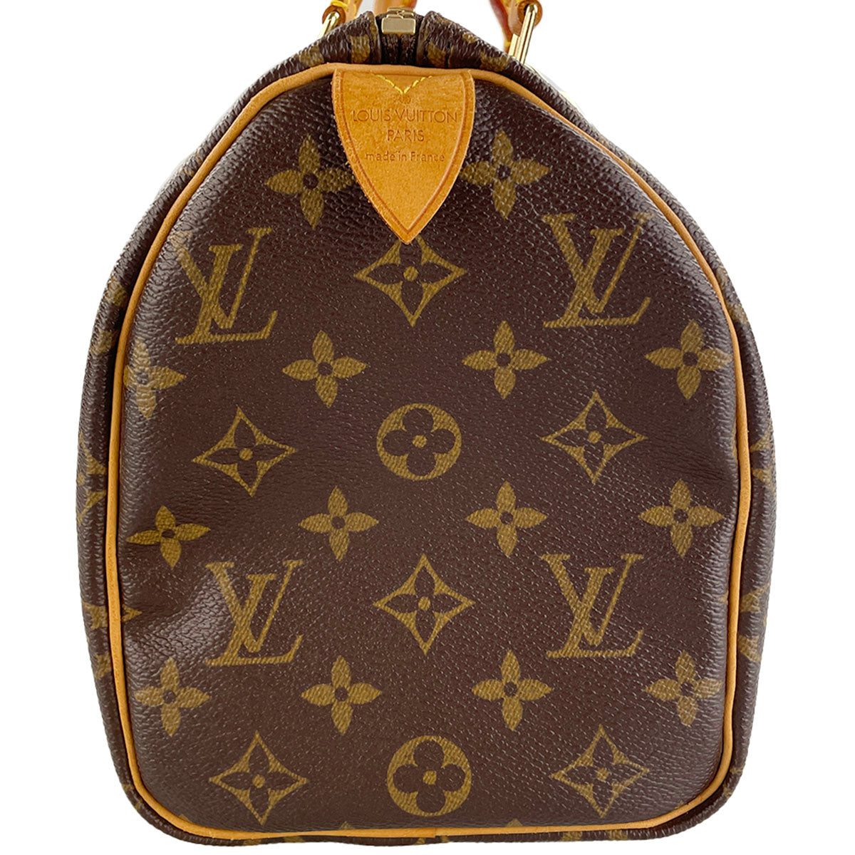 Louis Vuitton Monogram Speedy 25 Coated Canvas Fabric Brown Handbag 4907