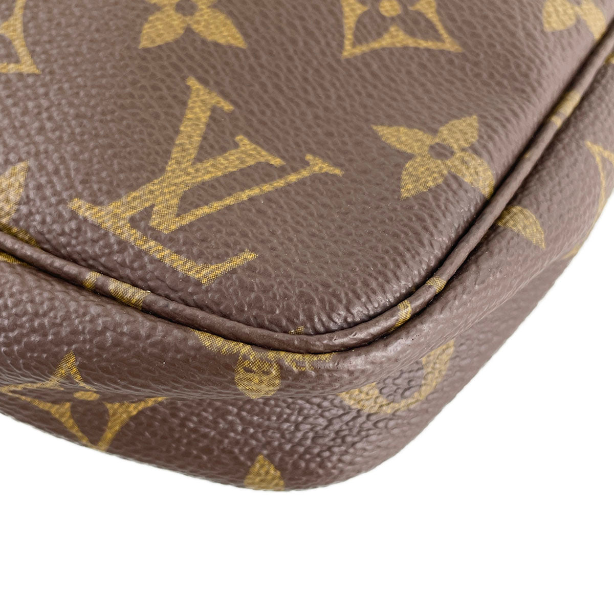 Louis Vuitton Monogram Pochette Accessoires Coated Canvas Brown Handbag 4891