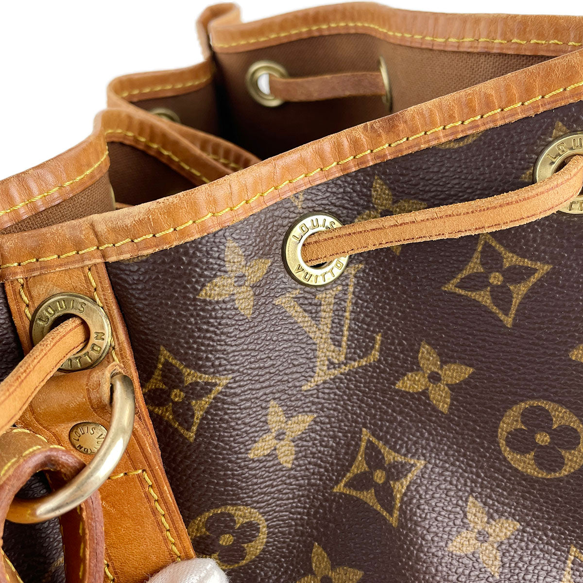 Louis Vuitton Monogram Petit Noe Coated Canvas Fabric Brown Shoulder bag 4846