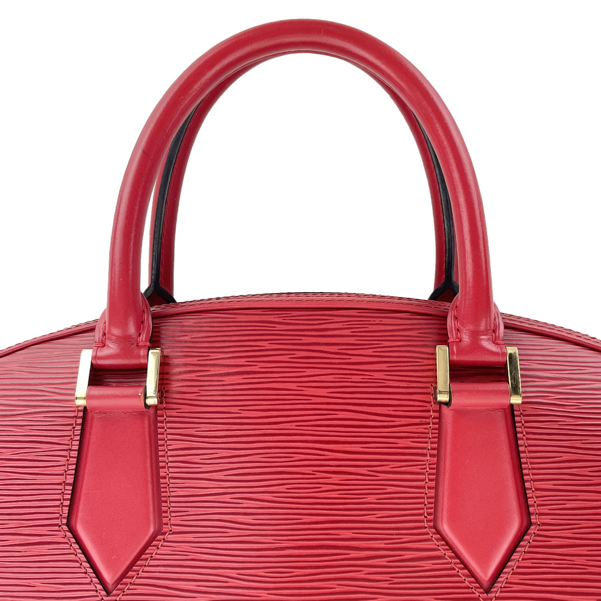 Louis Vuitton Epi Jasmine Leather Suede Red Handbag 4940