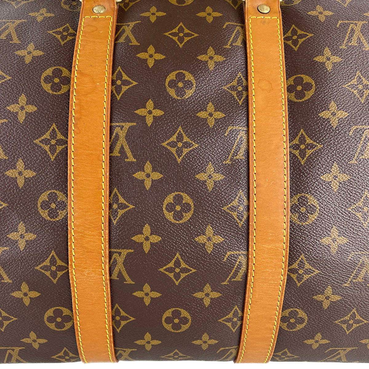 Louis Vuitton Monogram Keepall 45 Coated Canvas Fabric Brown Boston Bag 4824