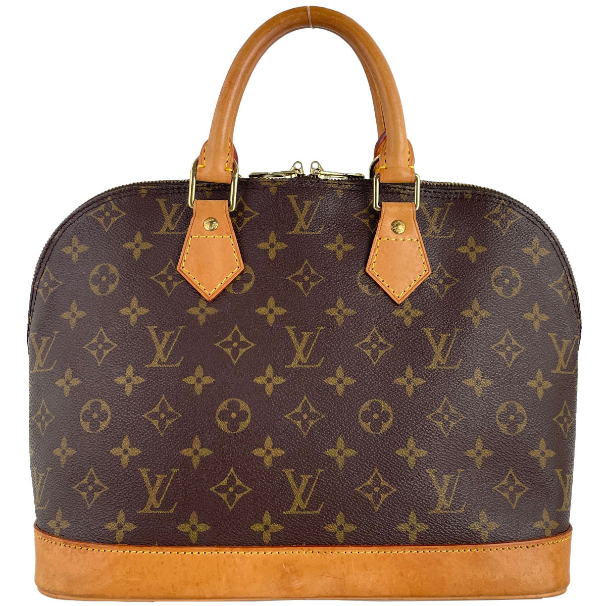 Louis Vuitton Monogram Alma 2way Coated Canvas Fabric Brown Handbag 4902