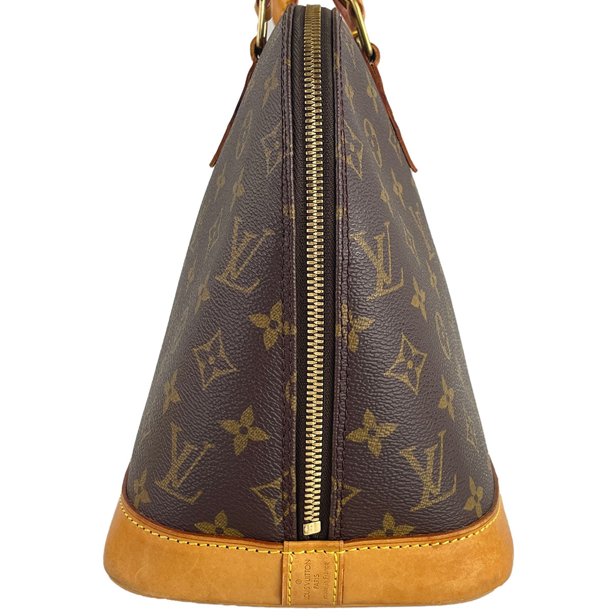 Louis Vuitton Monogram Alma Coated Canvas Fabric Brown Handbag 4829