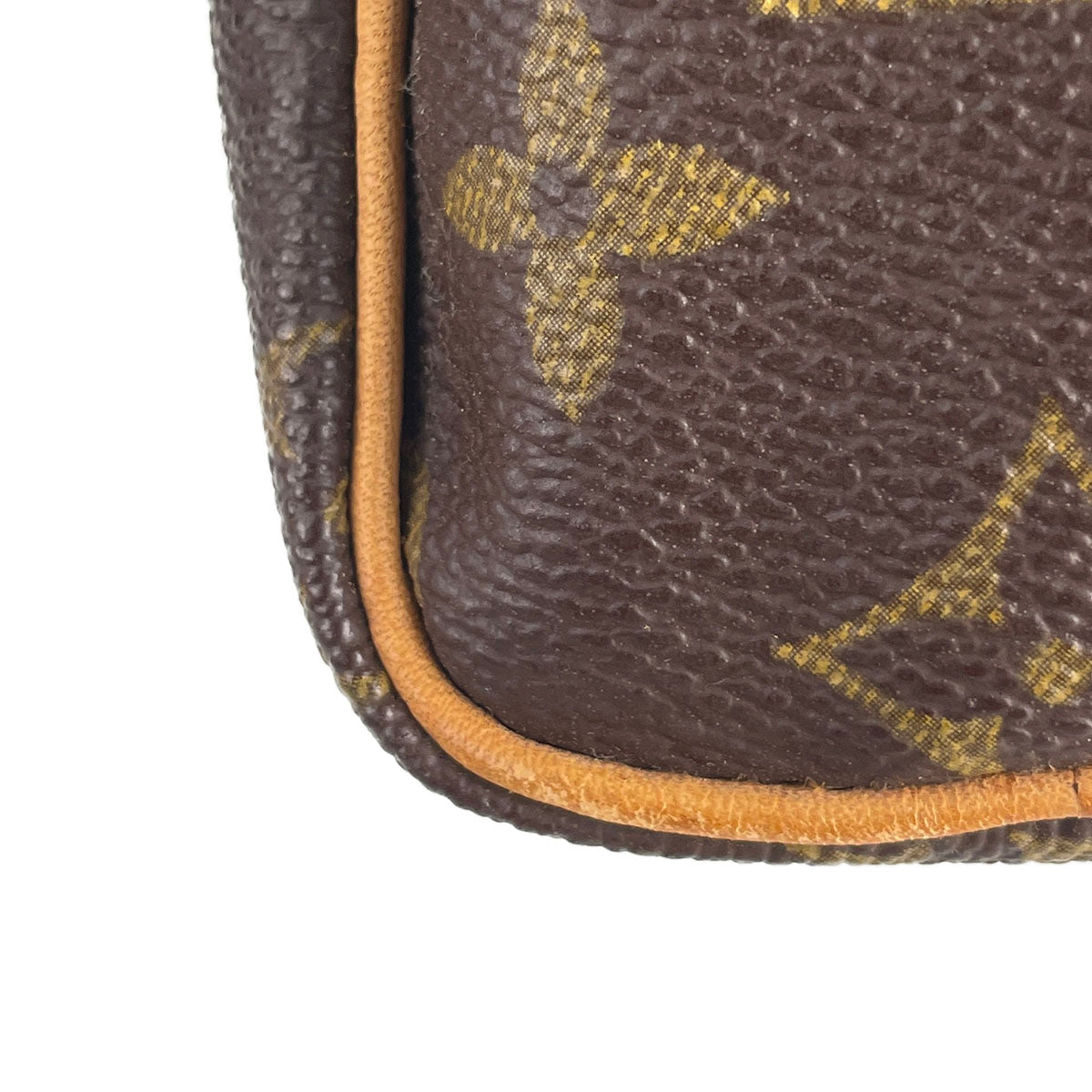 Louis Vuitton Monogram Mini speedy 2way Coated Canvas Fabric Brown Handbag 4860