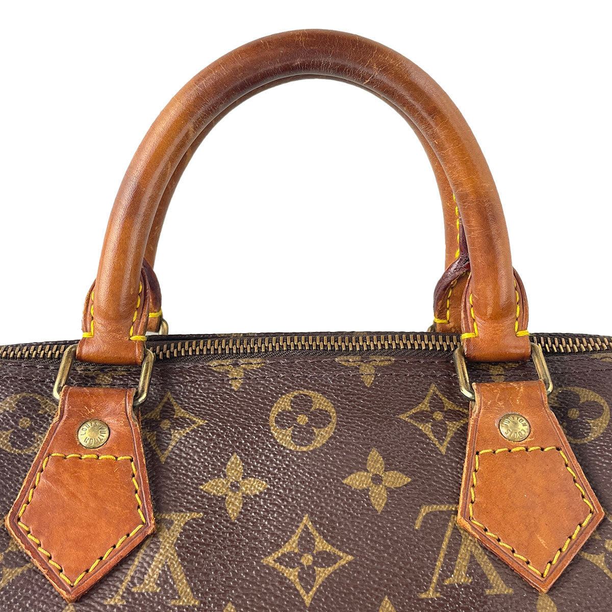 Louis Vuitton Monogram Speedy 30 Coated Canvas Fabric Brown Handbag 4914