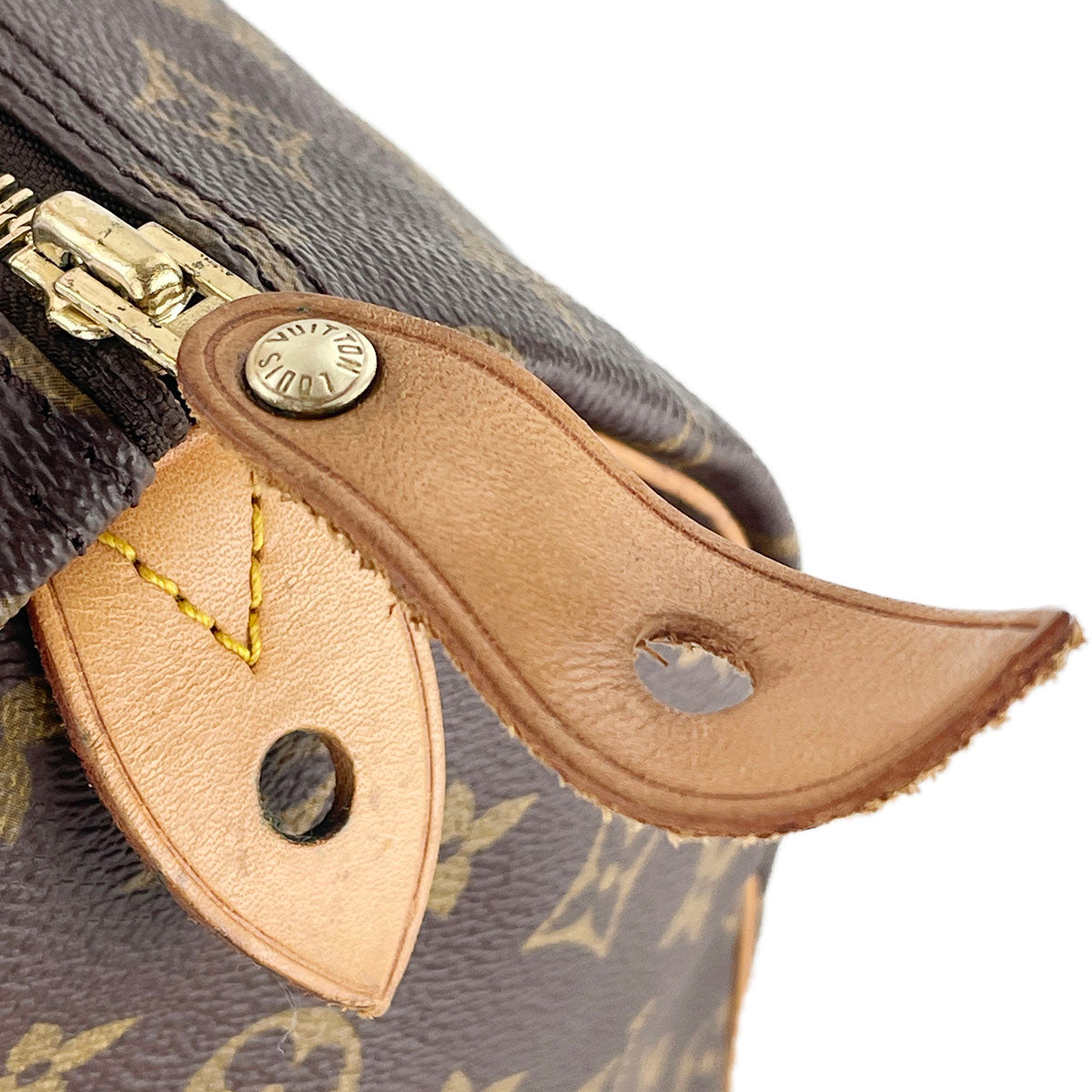 Louis Vuitton Monogram Speedy 30 Coated Canvas Fabric Brown Handbag 4931