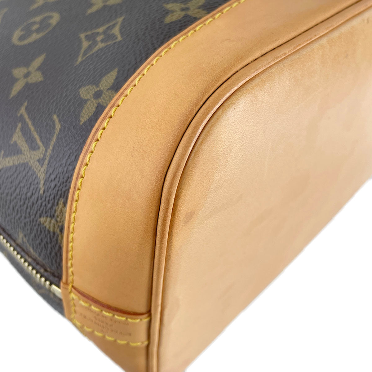 Louis Vuitton Monogram Alma Coated Canvas Fabric Brown Handbag 4881