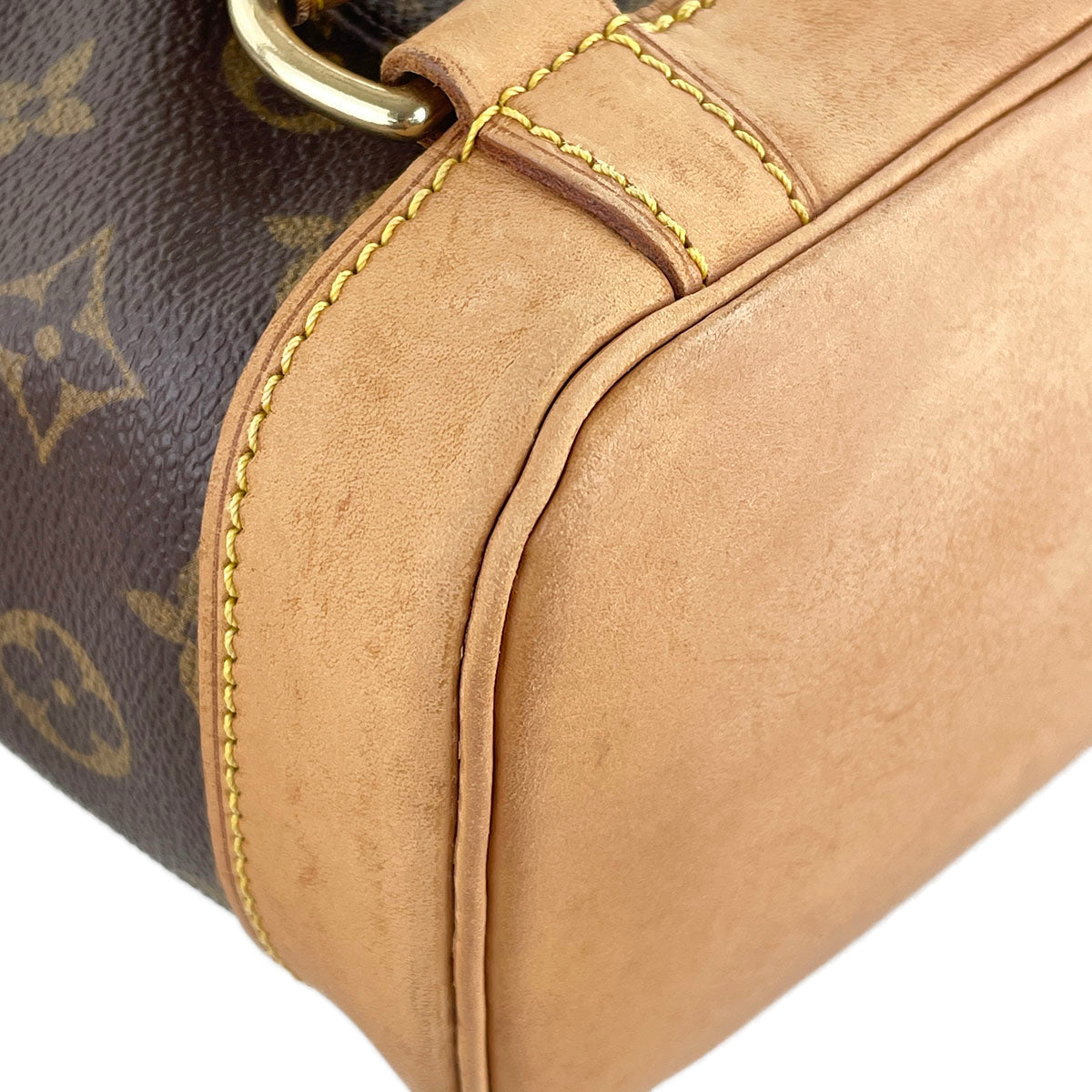 Louis Vuitton Monogram Montsouris MM Coated Canvas Brown Backpack Bag 4943