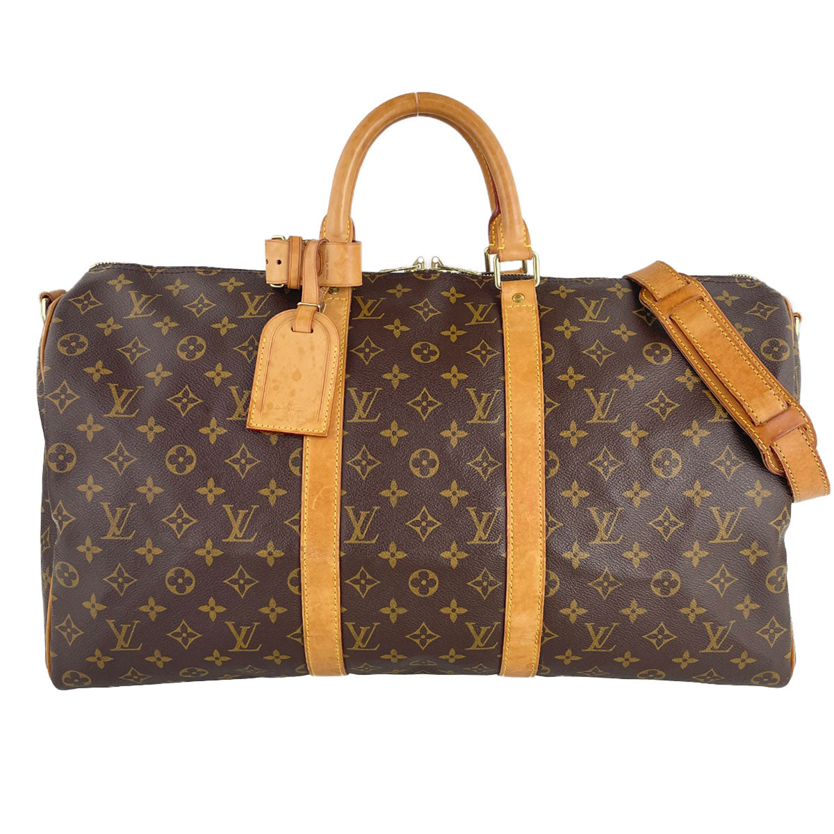 Louis Vuitton Monogram Keepall Bandouliere 50 Coated Canvas  Boston Bag 4840