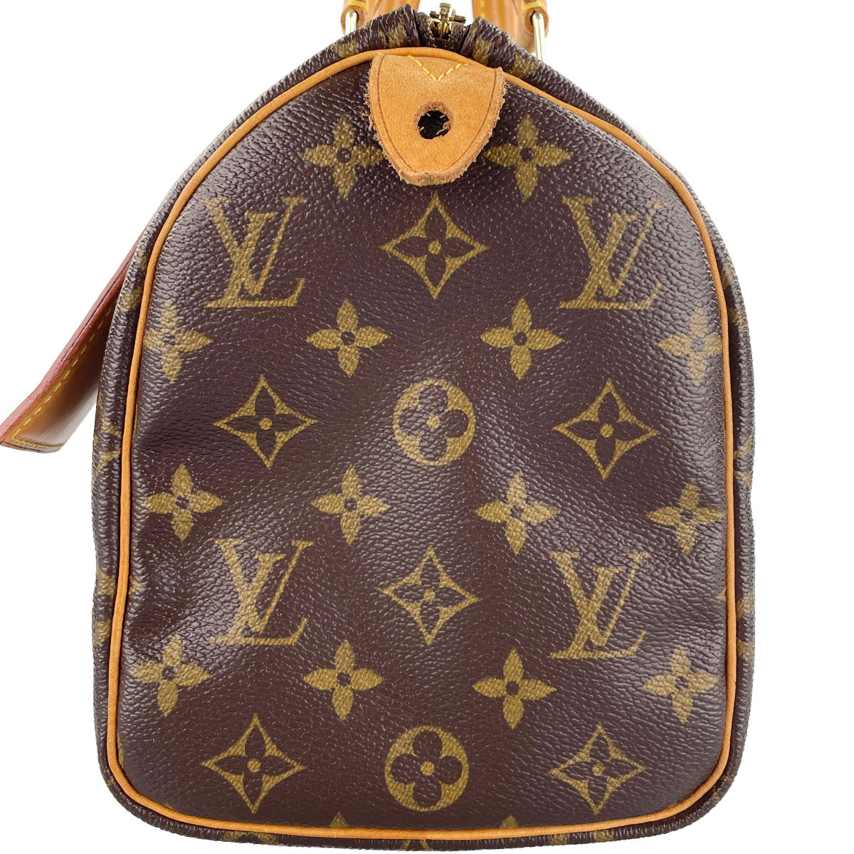 Louis Vuitton Monogram Speedy 25 Coated Canvas Fabric Brown Handbag 4938