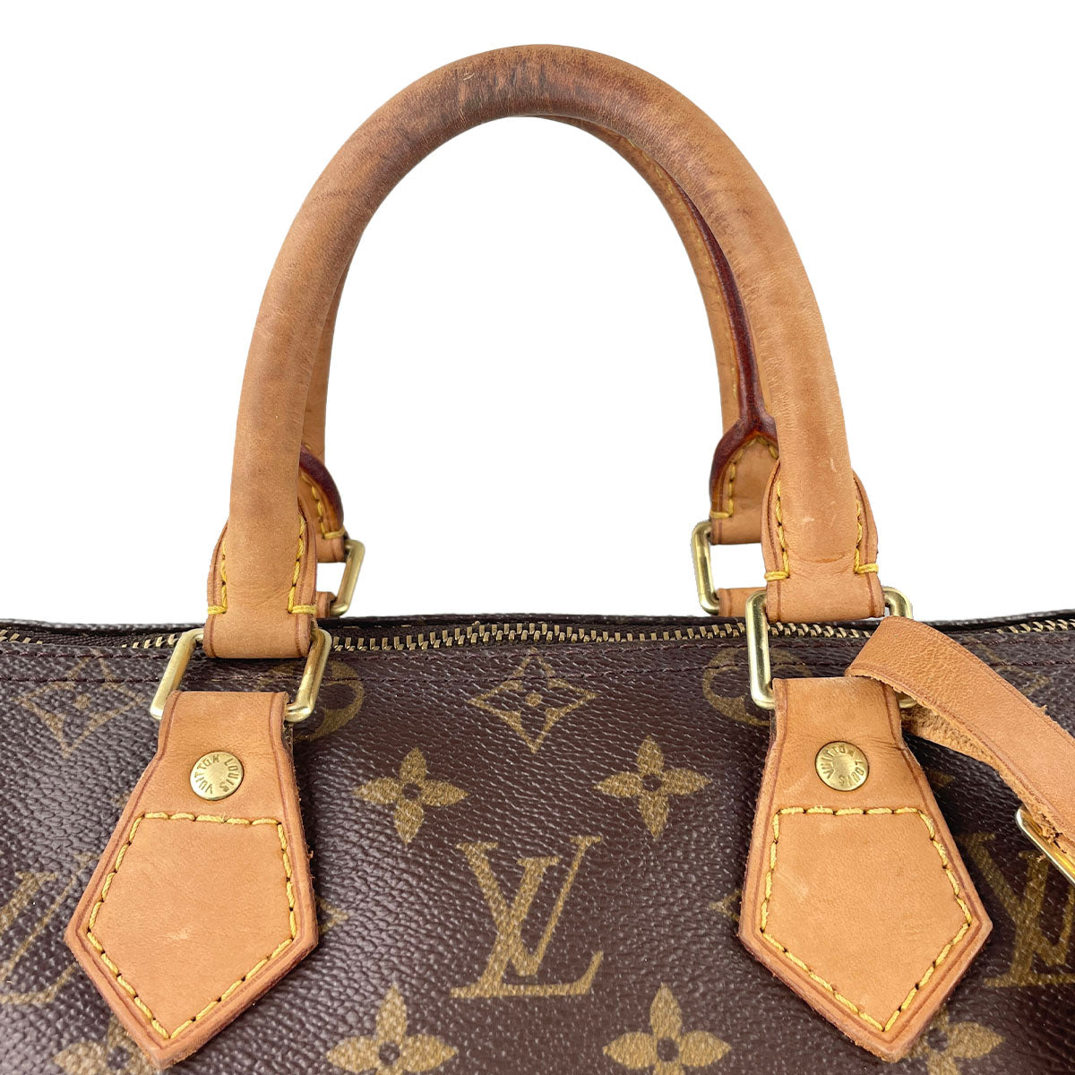 Louis Vuitton Monogram Speedy 25 Coated Canvas Fabric Brown Handbag 4937