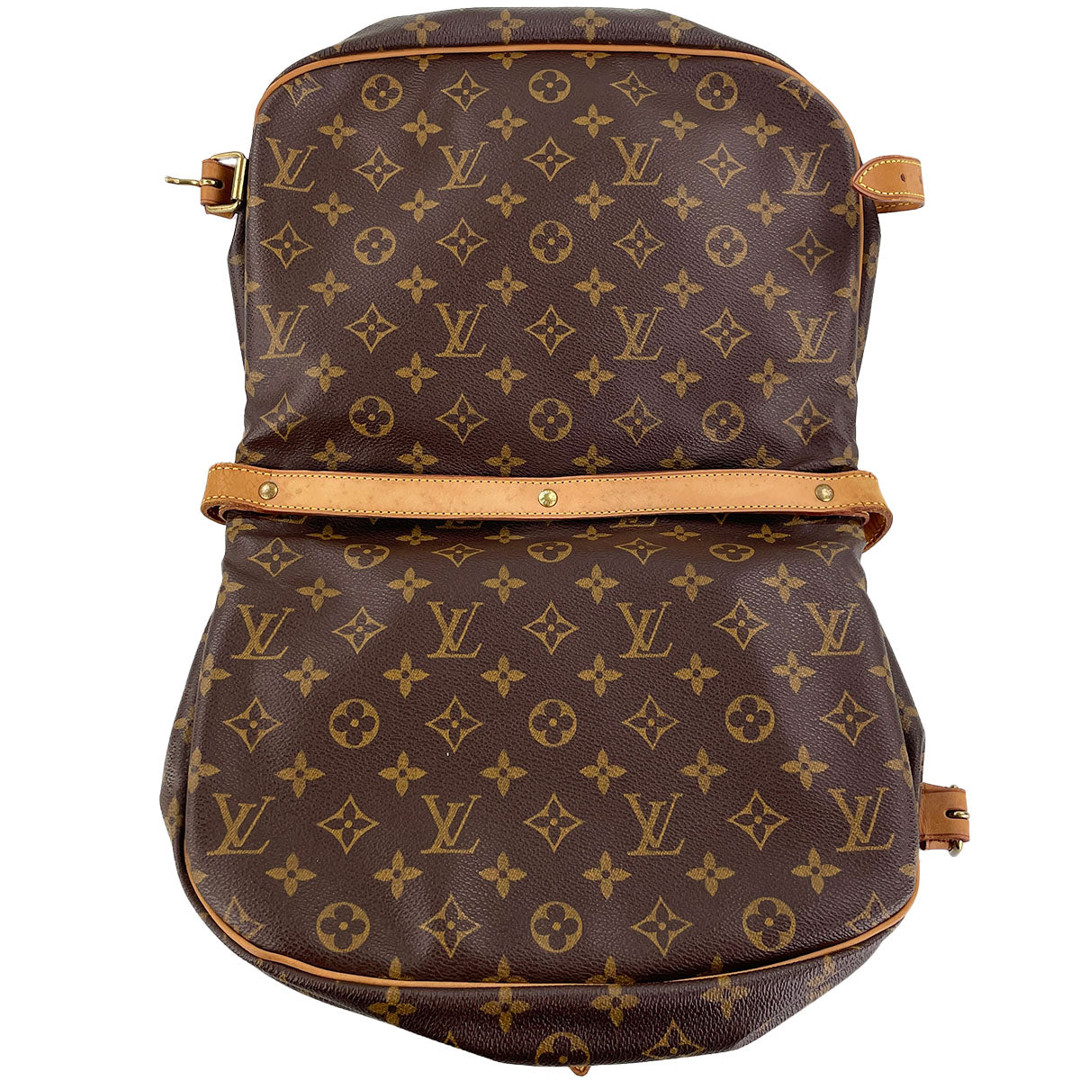 Louis Vuitton Monogram Saumur 30 Coated Canvas Fabric Brown Shoulder bag 4852