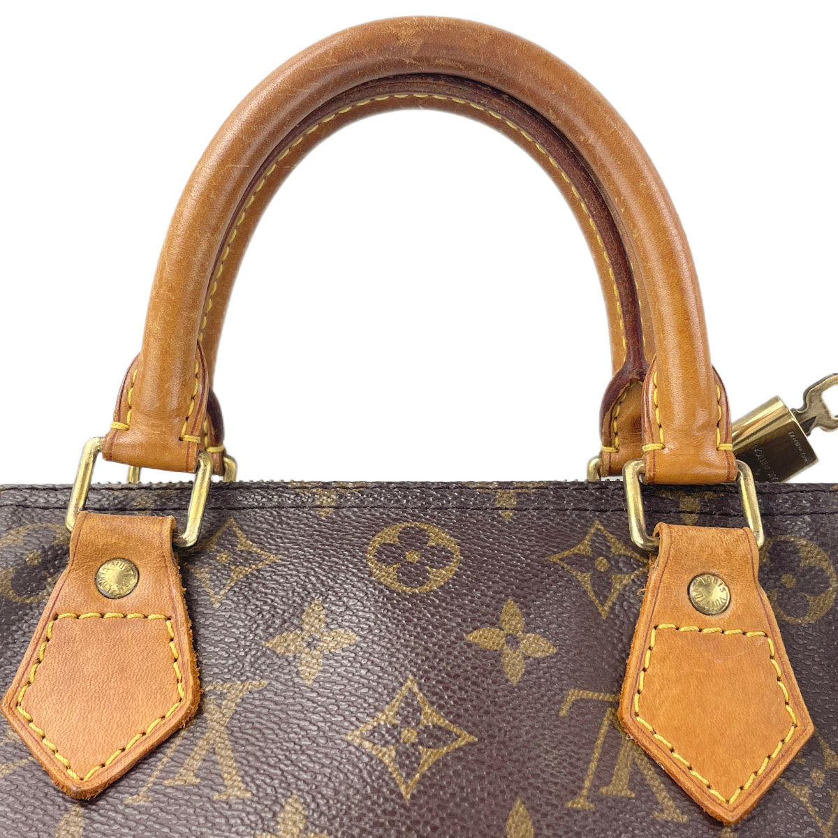 Louis Vuitton Monogram Speedy 30 Coated Canvas Fabric Brown Handbag 4909
