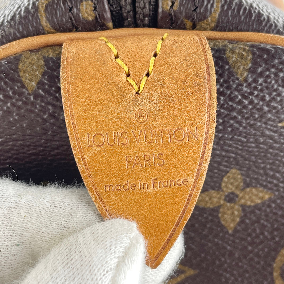 Louis Vuitton Monogram Keepall 55 Coated Canvas Fabric Brown Boston Bag 4888