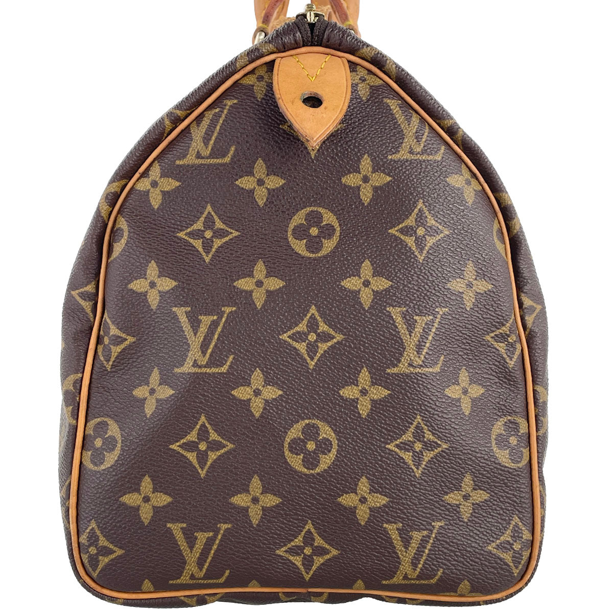 Louis Vuitton Monogram Speedy 30 Coated Canvas Fabric Brown Handbag 4931