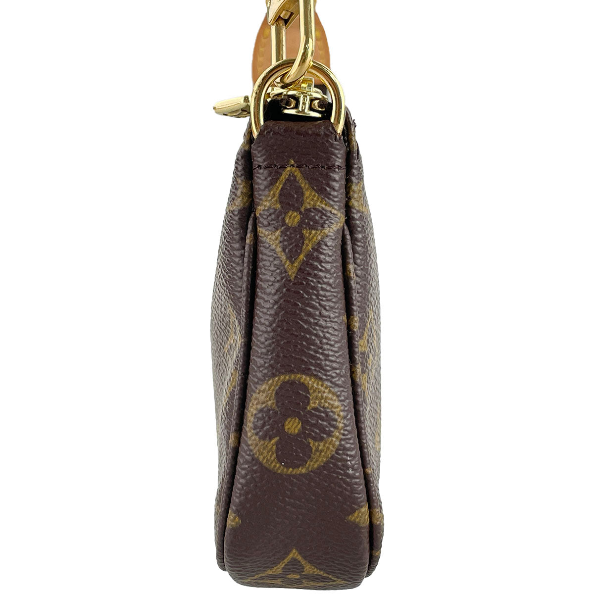 Louis Vuitton Monogram Mini Pochette Accessoires Coated Canvas Brown Pouch 4903