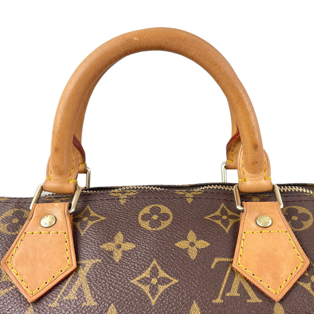 Louis Vuitton Monogram Speedy 30 Coated Canvas Fabric Brown Handbag 4931