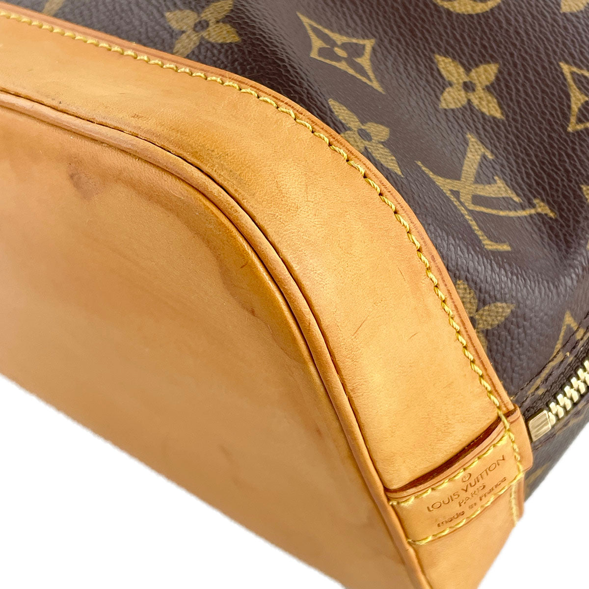Louis Vuitton Monogram Alma 2way Coated Canvas Fabric Brown Handbag 4882