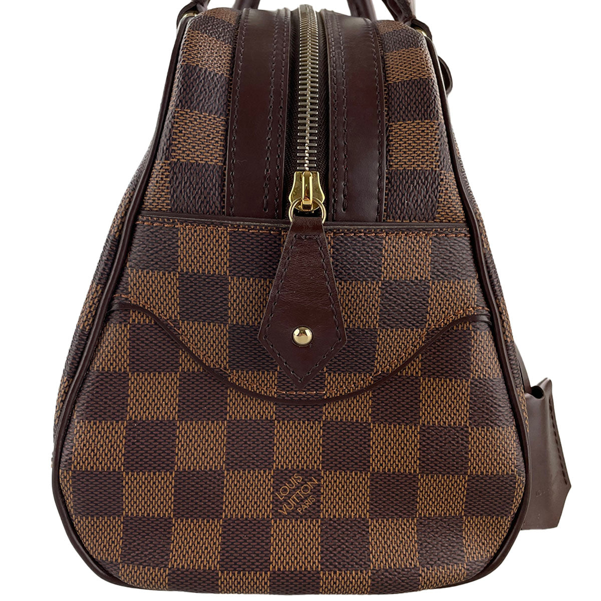 Louis Vuitton Damier Duomo Coated Canvas Suede Brown Handbag 4905