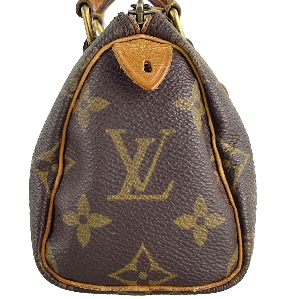 Louis Vuitton Monogram Mini speedy 2way Coated Canvas Fabric Brown Handbag 4877