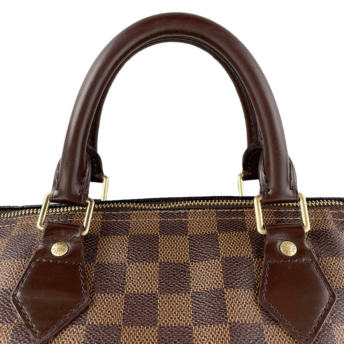 Louis Vuitton Damier Speedy 30 Coated Canvas Fabric Brown Handbag 4893