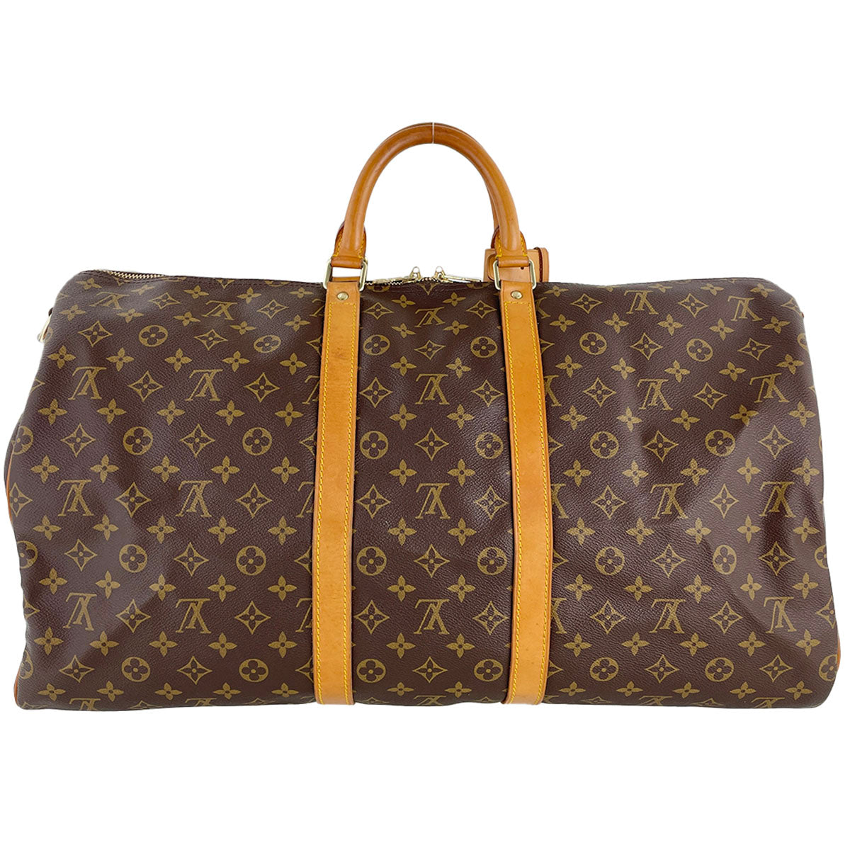 Louis Vuitton Monogram Keepall Bandouliere 55 Coated Canvas Boston Bag 4876