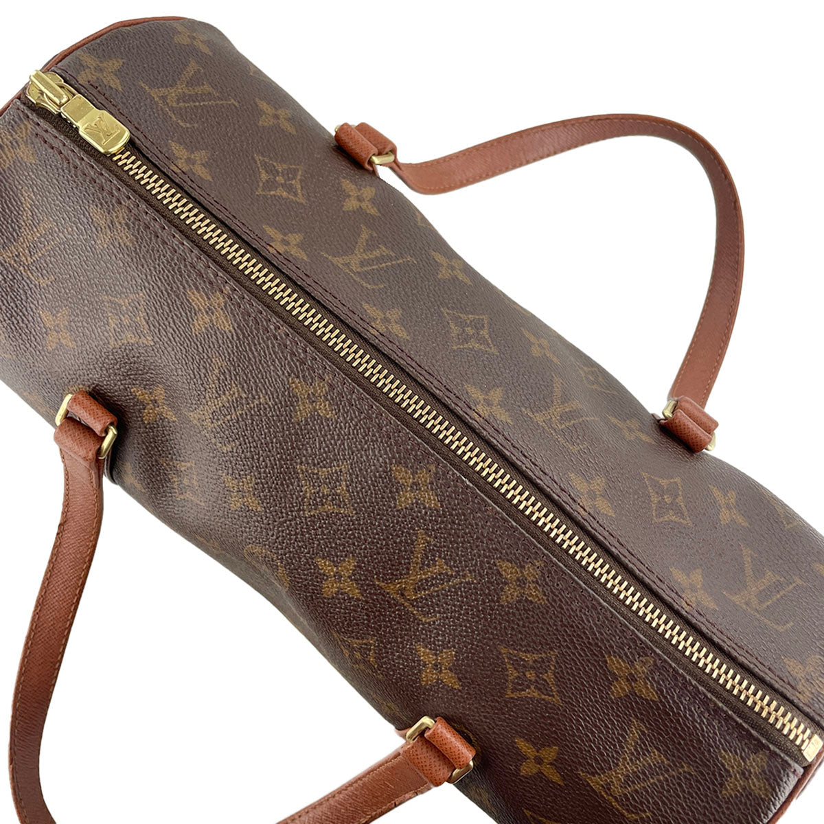 Louis Vuitton Monogram Papillon 30 Coated Canvas Leather Brown Handbag 4906