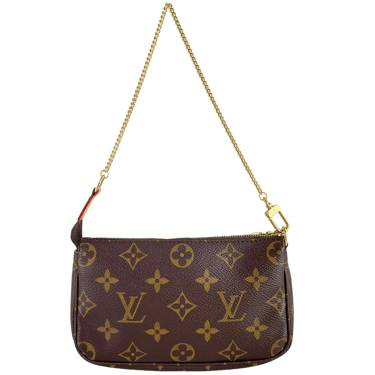 Louis Vuitton Monogram Mini Pochette Accessoires Coated Canvas Brown Pouch 4903