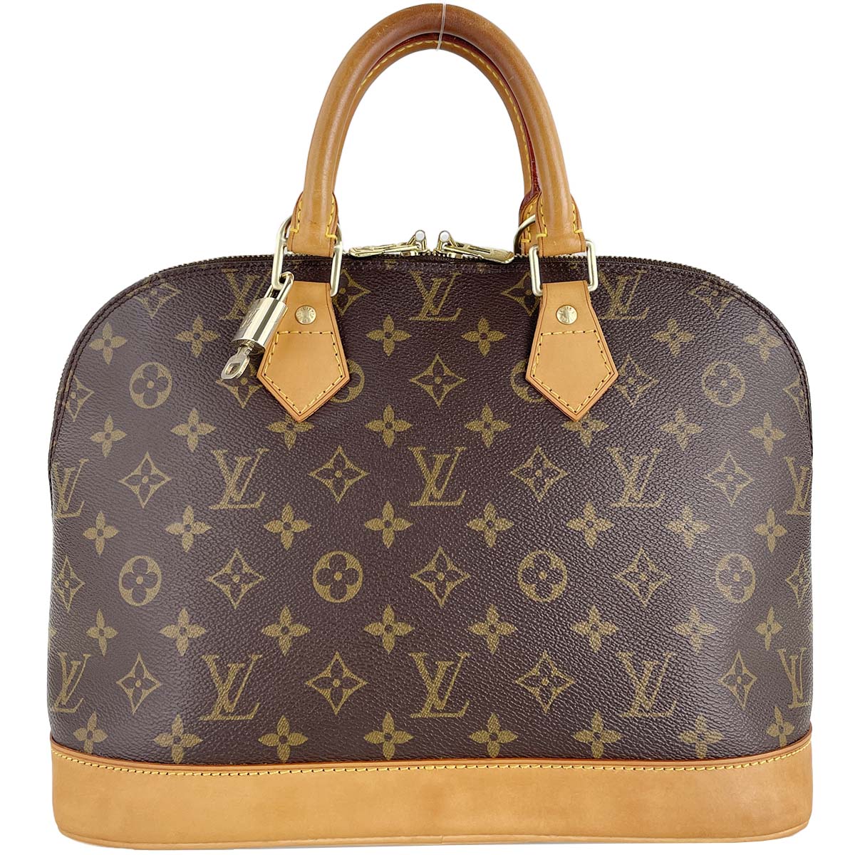 Louis Vuitton Monogram Alma Coated Canvas Fabric Brown Handbag 4881