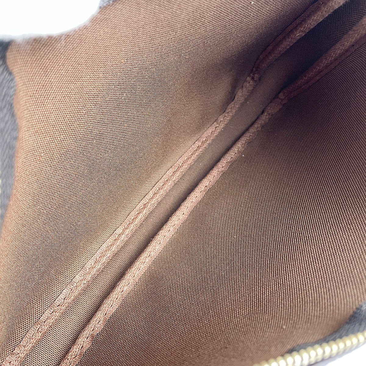 Louis Vuitton Monogram Pochette Accessoires Coated Canvas Brown Handbag 4920