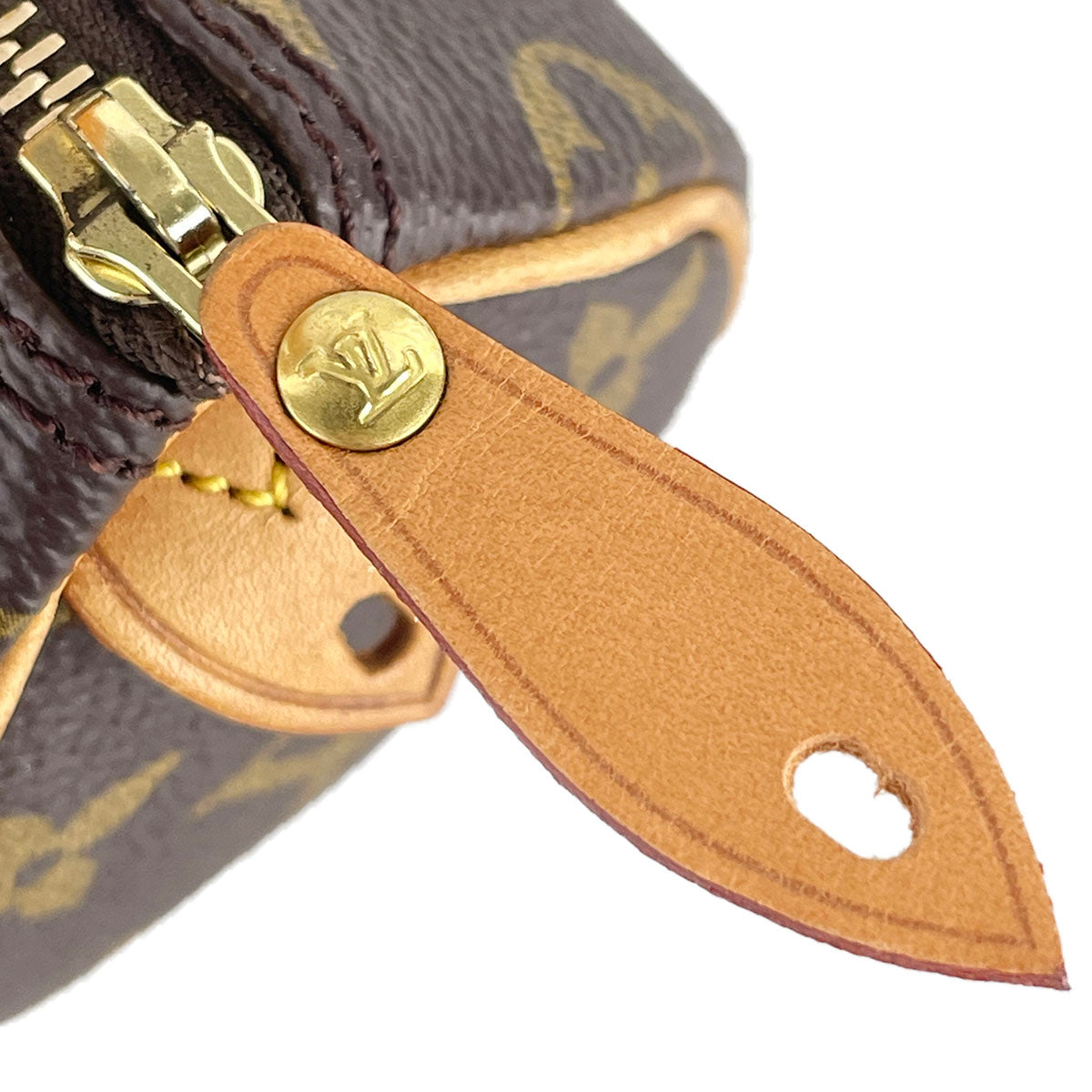 Louis Vuitton Monogram Mini speedy Coated Canvas Fabric Brown Handbag 4930