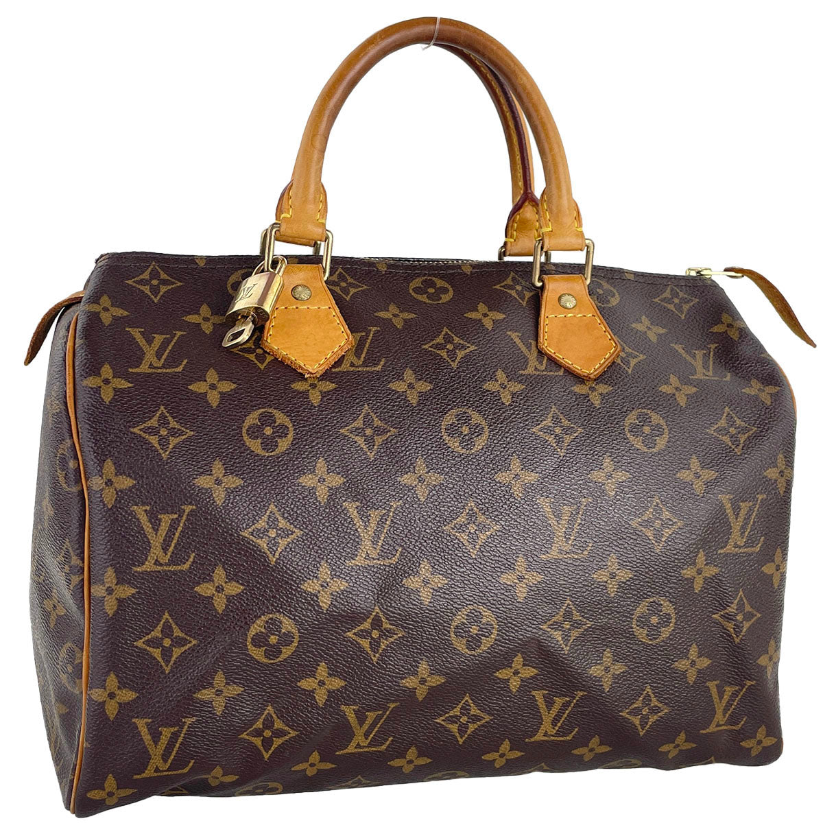 Louis Vuitton Monogram Speedy 30 Coated Canvas Fabric Brown Handbag 4924