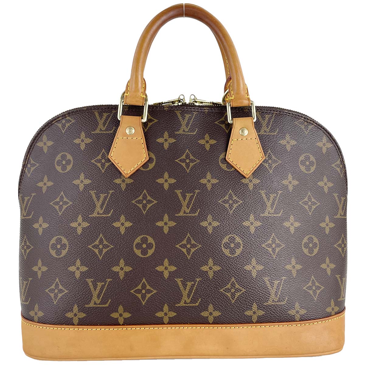 Louis Vuitton Monogram Alma Coated Canvas Fabric Brown Handbag 4881
